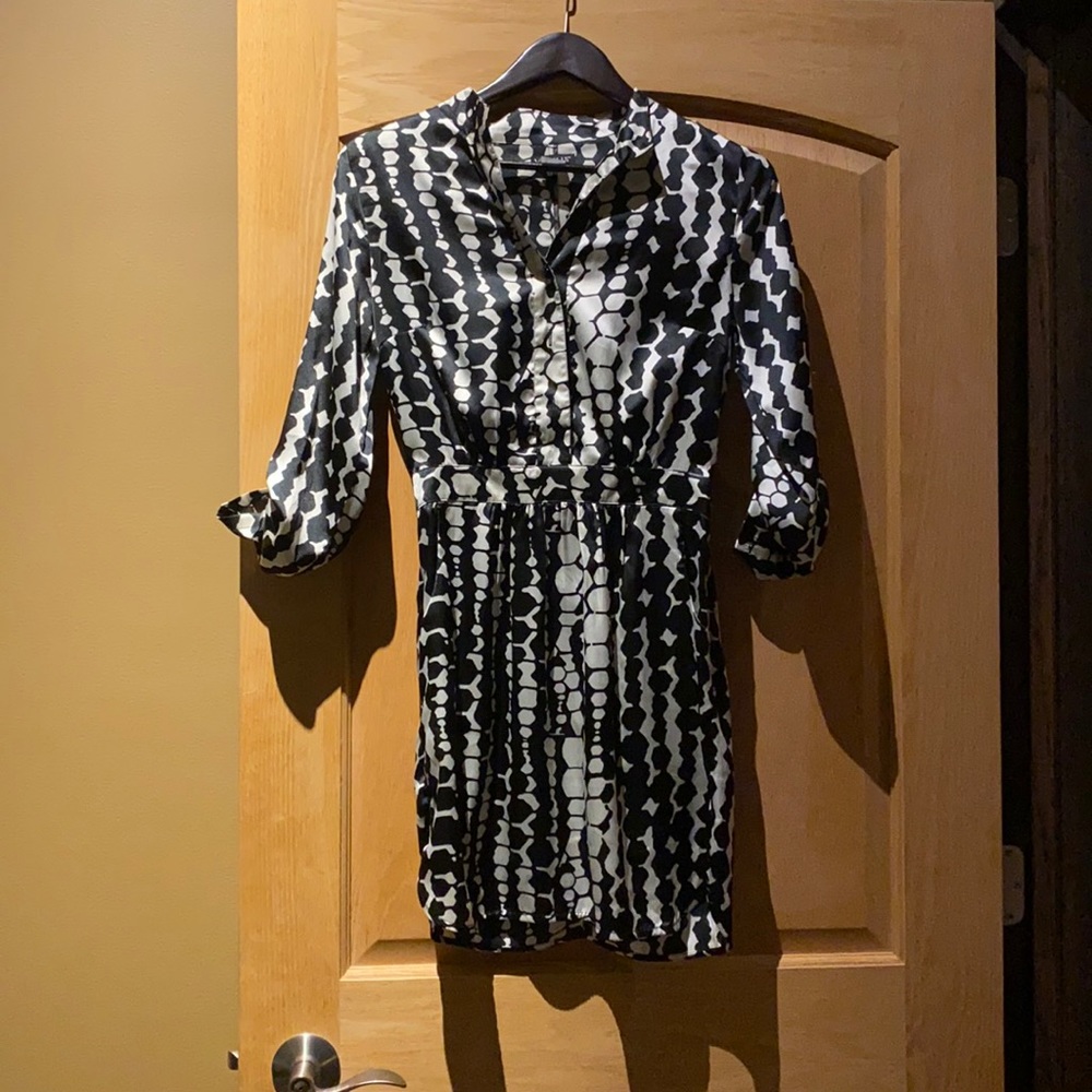 Silk shirt dress